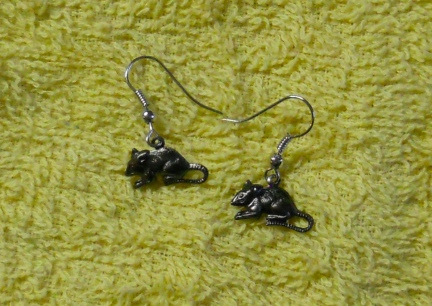 Silver toned  rattie earrings
